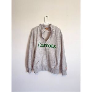 Carrots By Anwar Carrots Wordmark Quarter Zip Sweatshirt